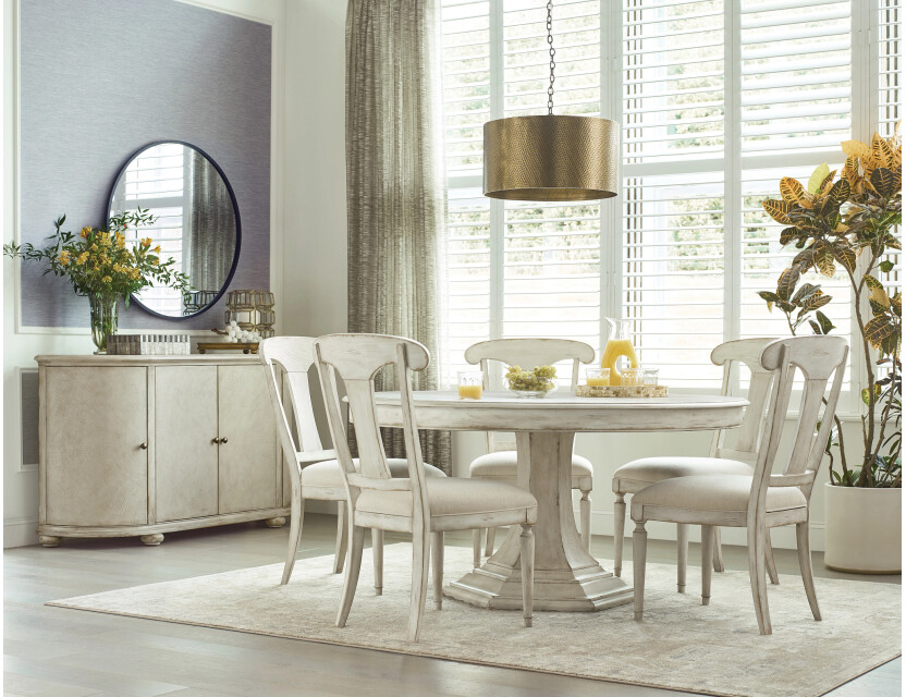 CIVETTE ROUND DINING TABLE PACKAGE - CRÈME Room Scene 1